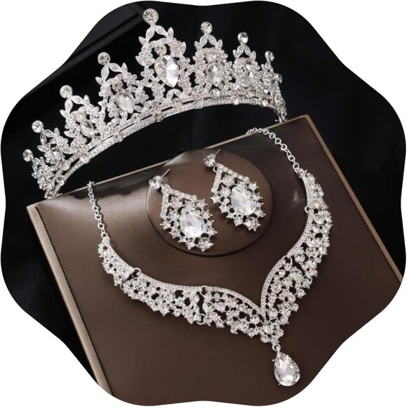 Jewelry - Crowns and Tiaras Jewelry Sets Alloy Steel Crystal Perfect for Weddings